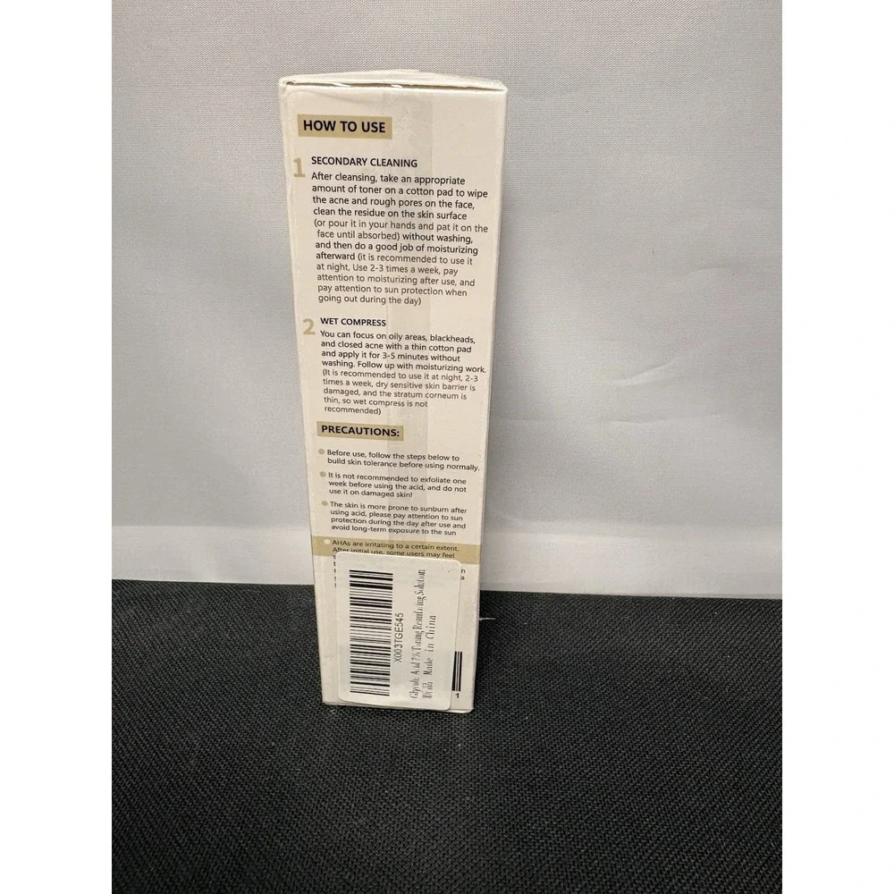 Glycolic Acid 7% Toning Solution. 100 ml 3.38 fl oz Exp 11/2027 pH-3.6
